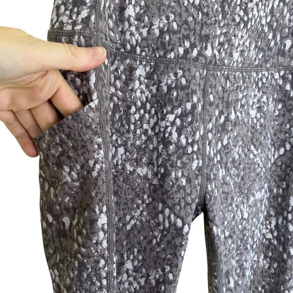 VARLEY Sz S Let's Go Leggings High-Rise Pocket Shadow Blush Snakeskin Print - Picture 11 of 16